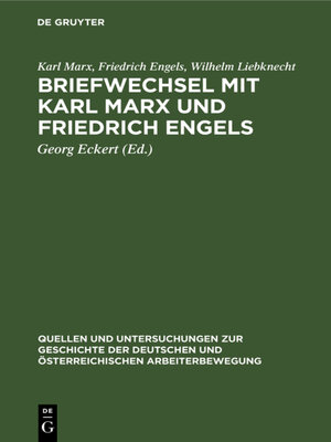 cover image of Briefwechsel mit Karl Marx und Friedrich Engels